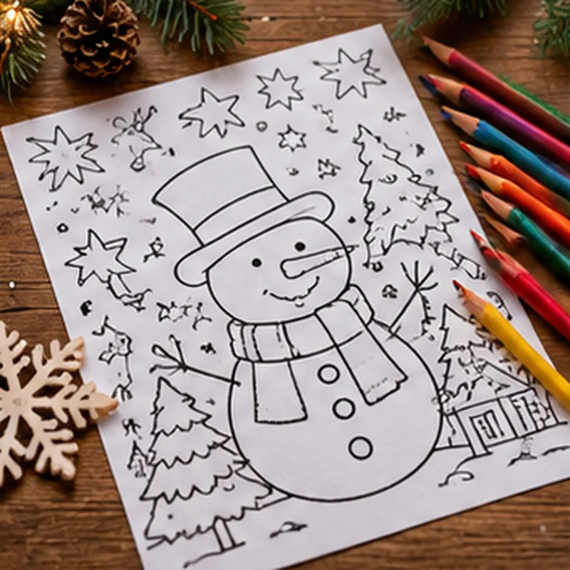 Kerstfoto bij Gratis kerstkleurplaten printen: kerstman, kerstboom en meer