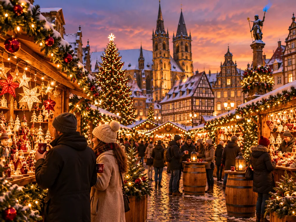 Sfeerillustratie van een kerstmarkt bij het onderwerp Kerstmarkt Barcelona