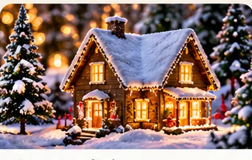 Sfeervolle woonkamer met kerstboom en open haard